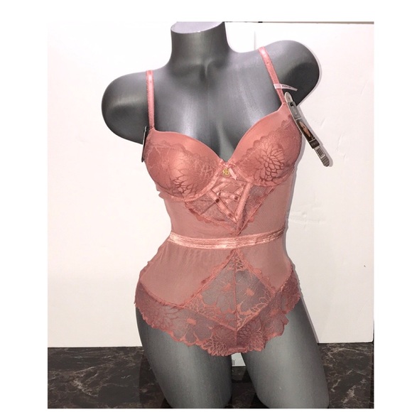 Daisy Fuentes Other - Daisy Fuentes Push Up Teddy Bodysuit Mesh & Lace.Size Medium.